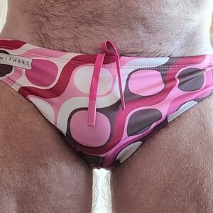 SMITH Men's Pink Patterned Swim Briefs